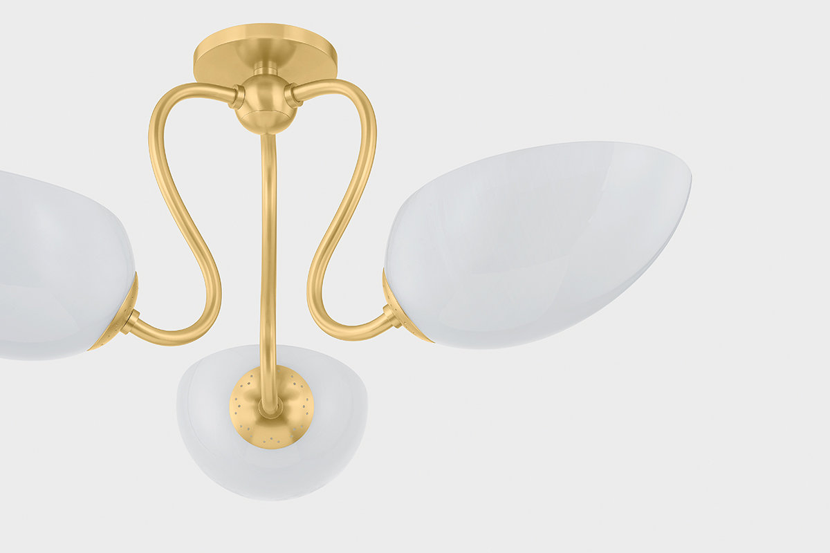 Reva 3-Light Semi Flush Mount