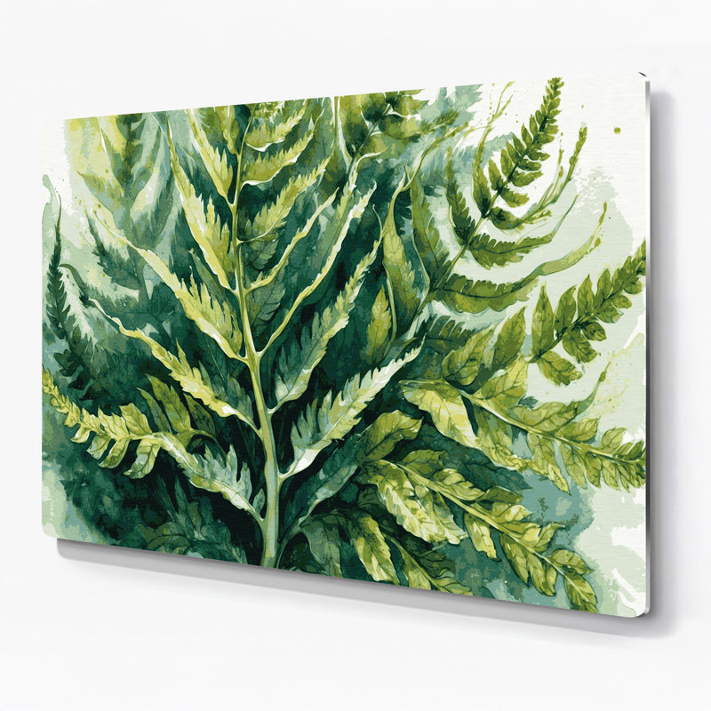Art mural en métal Botanical Sensitive Fern, H 20 po x l 24 po