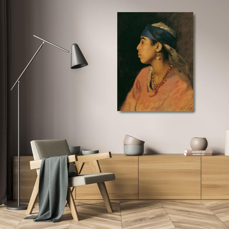 "Égyptien chanteur" par Leopold Carl Muller, reproduction d'art sur toile tendue, H 24 po x l 17 po