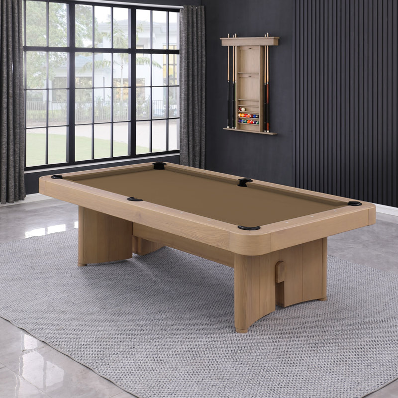 Table de billard en ardoise avec plateau de salle à manger Axis, Chameau, 8 pi: H 31,69 po x l 103,03 po x P 59,02 po, Yes