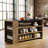 55" Farmhouse 5-Tier Kitchen Island Table with Storage Shelves-618903055