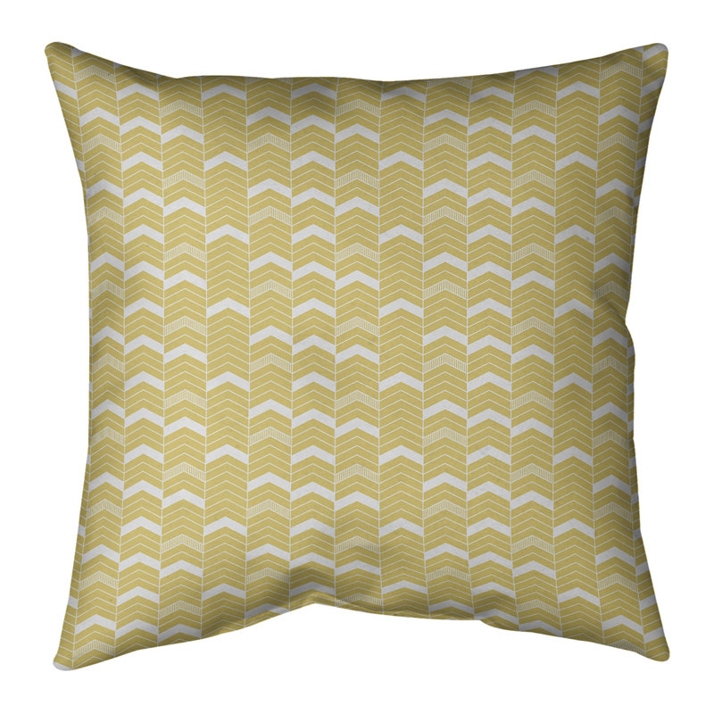 Housse de coussin Rhonda, 20 po x 20 po, Simple jaune, Polyester filé