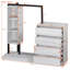 Garde-robe 4 tiroirs et 3 tablettes-105402186