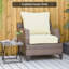 Coussins de patio d'extérieur 2 pièces Latitude Run®, ensemble de coussins de patio de remplacement profond (siège et dossier), blanc crème-1154024999
