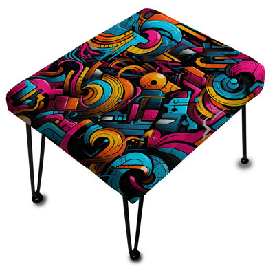 Repose-pieds Poupart Neon Graffiti Fusion