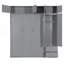 Lit escamotable mural avec armoire supérieure, tablettes et garde-robe, lit pliable peu encombrant-1307503755