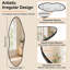 160 x 53.5 cm Irregular Full Length Wall Mirror with Black Metal Frame