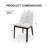 Modern Boucle Upholstered Dining Chair with Oak Legs (Set of 2)-2003262186