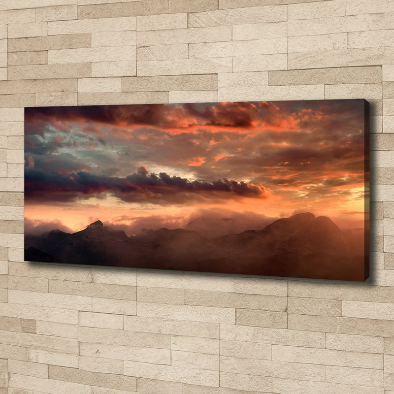 Sunset Mountains - Wrapped Canvas Print