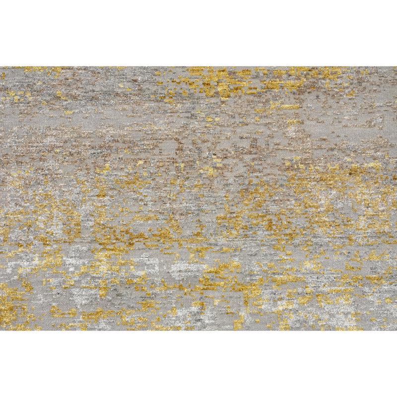 High-Quality Hand-Knotted Silver And Gold Area Rug
