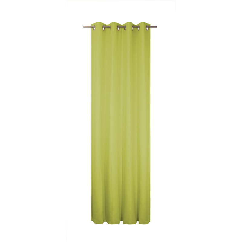 Pearce Eyelet Single Curtain, opaque, 132cm Width x 150cm Drop, Grün