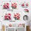 Hibiscus rose élégant tropical I - Hibiscus ensemble de 2 pièces carrées en métal-476247701