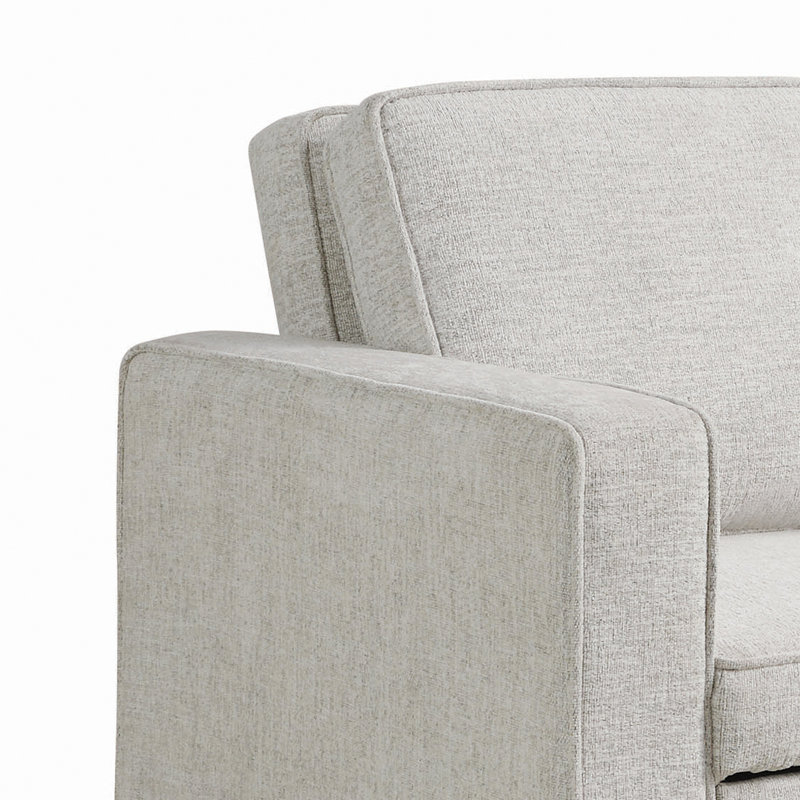 Canapé-lit à accoudoirs carrés en chenille 61,25 po Blagoje