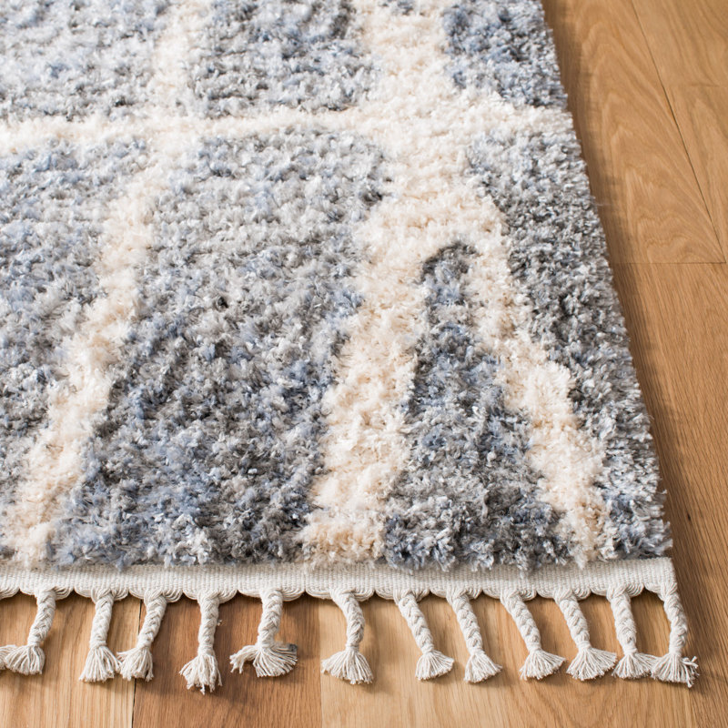 Triplett Fringe Shag Performance Abstract Rug, Rectangle 6' x 9'