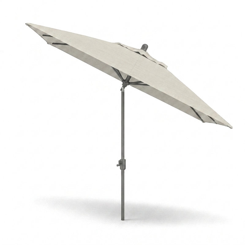 Olivier 116.7'' x 78.7'' Rectangular Market Umbrella, Starring Gray, Canvas Natural Sunbrella® Canvas