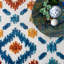 Tapis intérieur / extérieur bleu en polypropylène tissé à la machine Dupre-1745223071