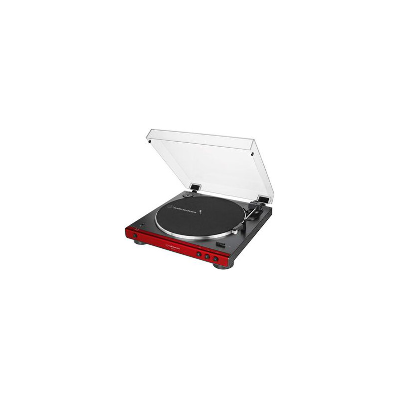 Tourne-disque Bluetooth Audio-Technica AT-LP60XBT-RD - Entièrement automatique - Entraînement par courroie (rouge / noir)