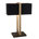 Matte Antique Brass Base/Black Shade