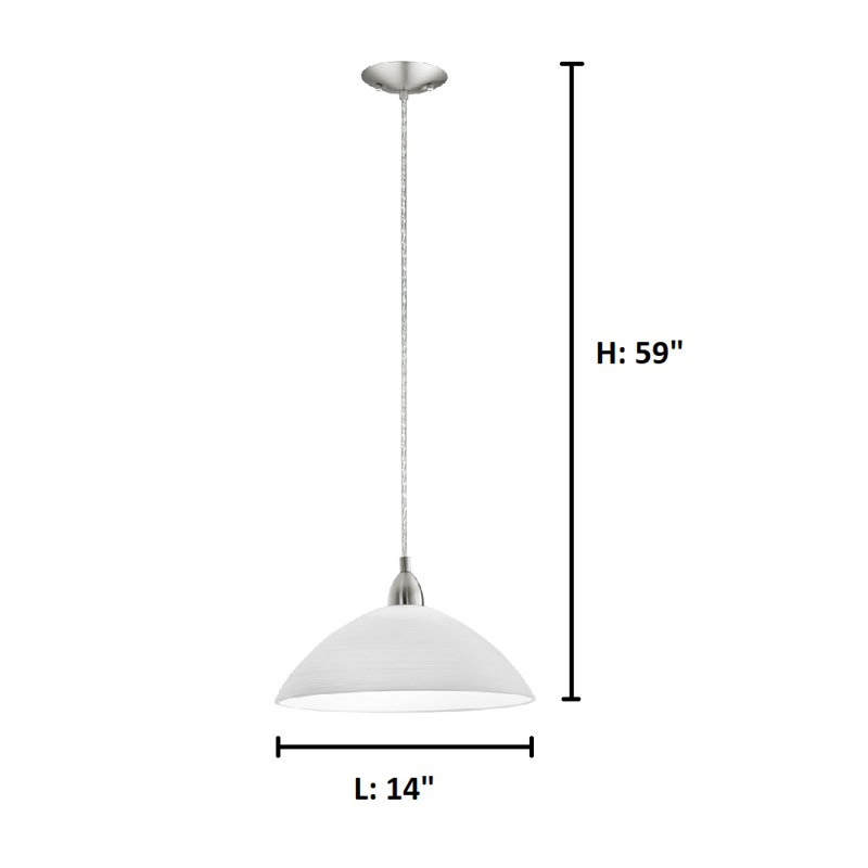 Heide 1 - Light Single Pendant, Matte Nickel