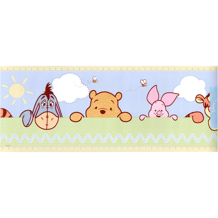 Winnie The Pooh And Friends White Border 1 Wide 3 Yards Long Repeat Ribbon