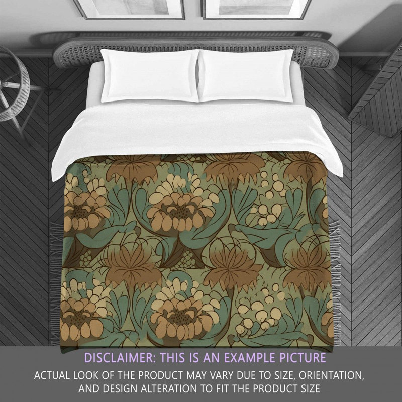 Mahirul Polyester Floral Comforter, Queen Comforter