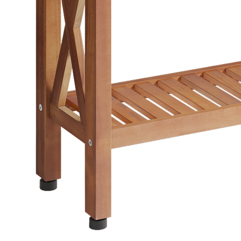  Rectangular Outdoor Buffet & Console Table, Brown