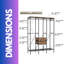 Bartinus Industrial Rustic Open Wardrobe Garment Rail With Storage Shelves And Drawers