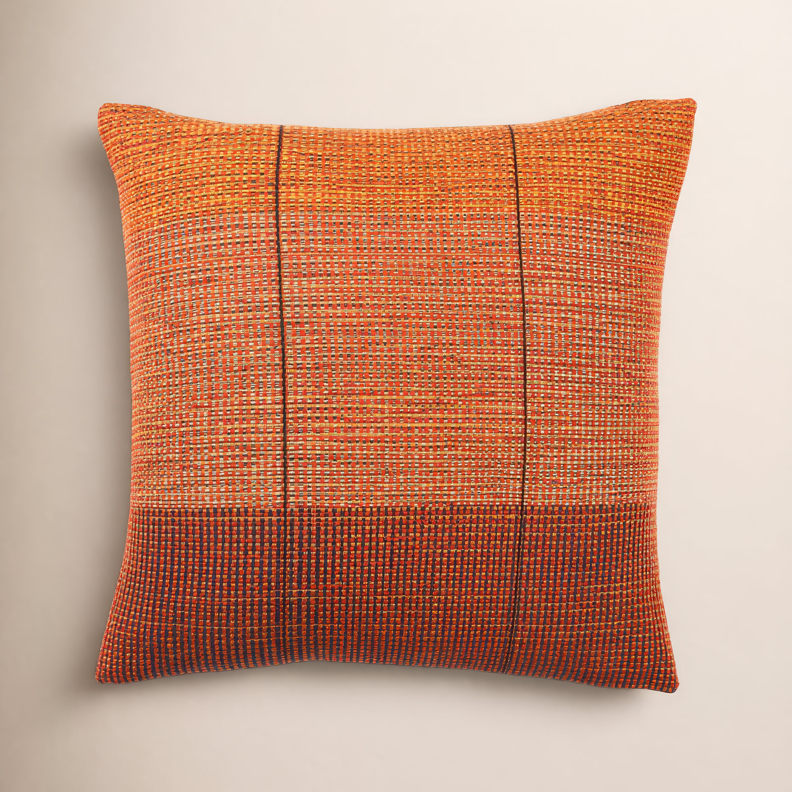 Clyde Embroidered Cotton Throw Pillow, Polyester/Polyfill