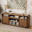 Meuble télé 63 po pour téléviseur de 70 à 70 po de 63 po, meuble télé Mid-Century moderne avec rangement, tablettes réglables et portes coulissantes-1802573693