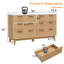 Commode 6 tiroirs Gerius, cannelée, jaune-105517498