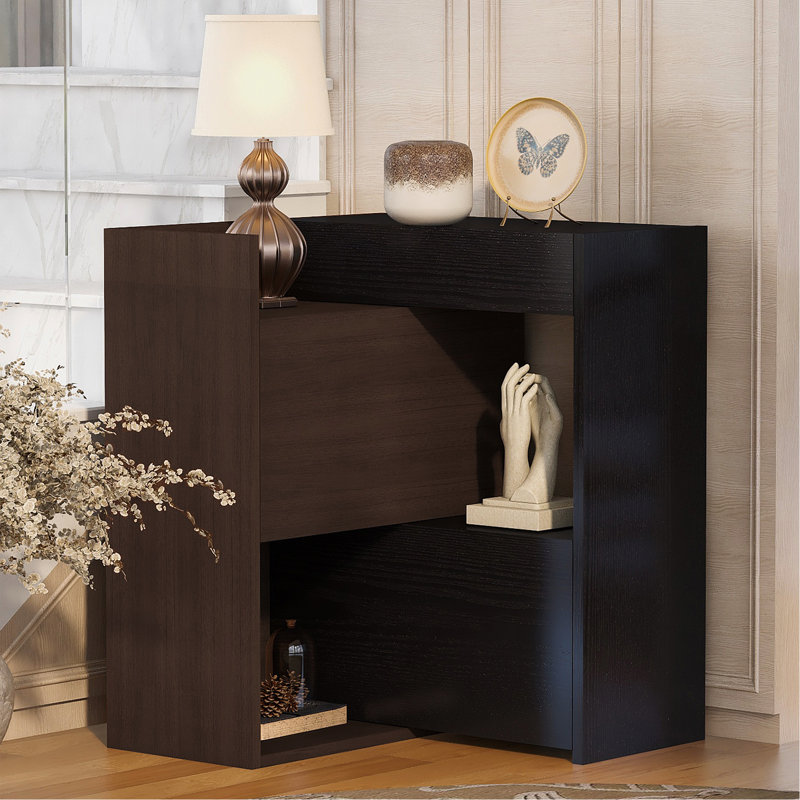 32.5''-58.8''W 40''H Multifuctional Storage Cabinet, Buffet Sideboard Cabinet With Drawer, Corner Cabinet For 44''H Window Decor, Livingroom, Hallway, Entryway, Kitchen & Office  - Black & Walnut