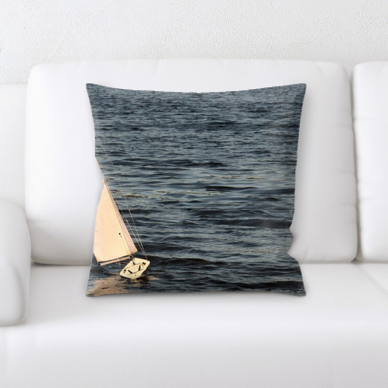 Sailing Boat Square Pillow Cover & Insert