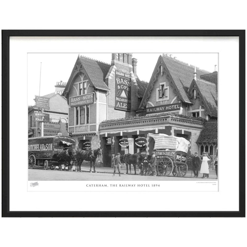 Caterham, The Railway Hotel 1894 by Francis Frith - Single Picture Frame Print, 60cm H x 80cm W x 2.3cm D