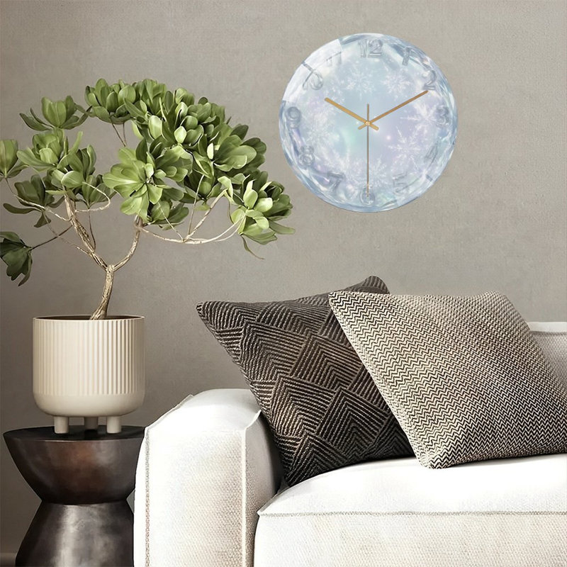 Horloge murale en verre 12 po