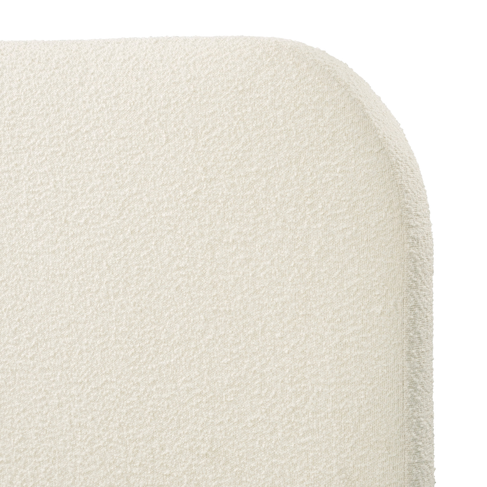 Reigen Boucle Platform Bed, Full / Double, White Boucle