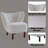 Teddy Sherpa Accent Chair with Wingback Design
