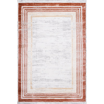 Stylish Non-Shedding Area Rug 6X9 - Brown// Stain For Bedroom, Living Room, Dining Room In And For Living, Dining, Deck