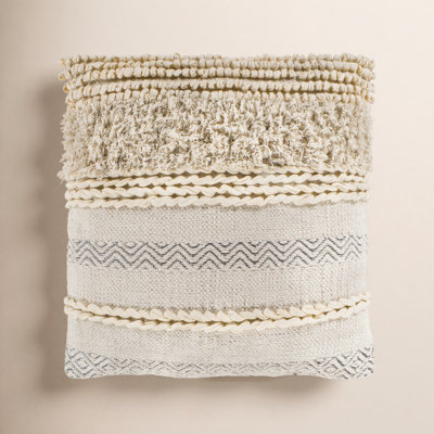 Venora Striped Cotton Reversible Throw Pillow