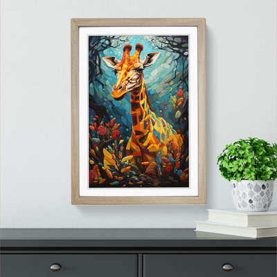 Giraffe Orphism - Framed Print
