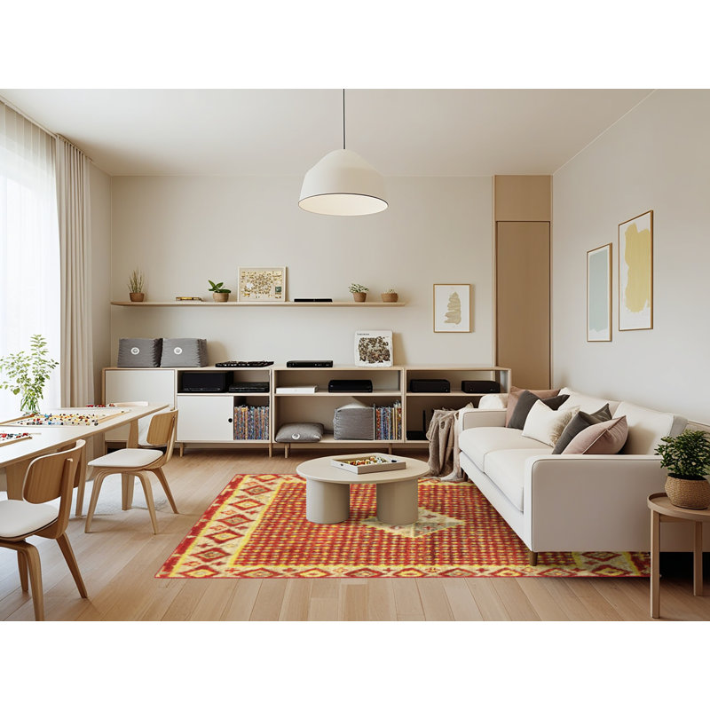 Abstract Indoor Rug, Rectangle 7' x 9'