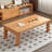 Rectangular solid wood coffee table-104977313-104977312