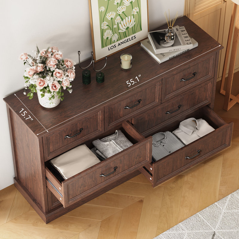 Ensemble de bureau 2 pièces, bureau d'écriture avec classeur et commode 7 tiroirs Hailiey, Brun