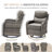 5-7 Person Outdoor Wicker Patio Conversation Set With Ottomans-2006172534-2006172533