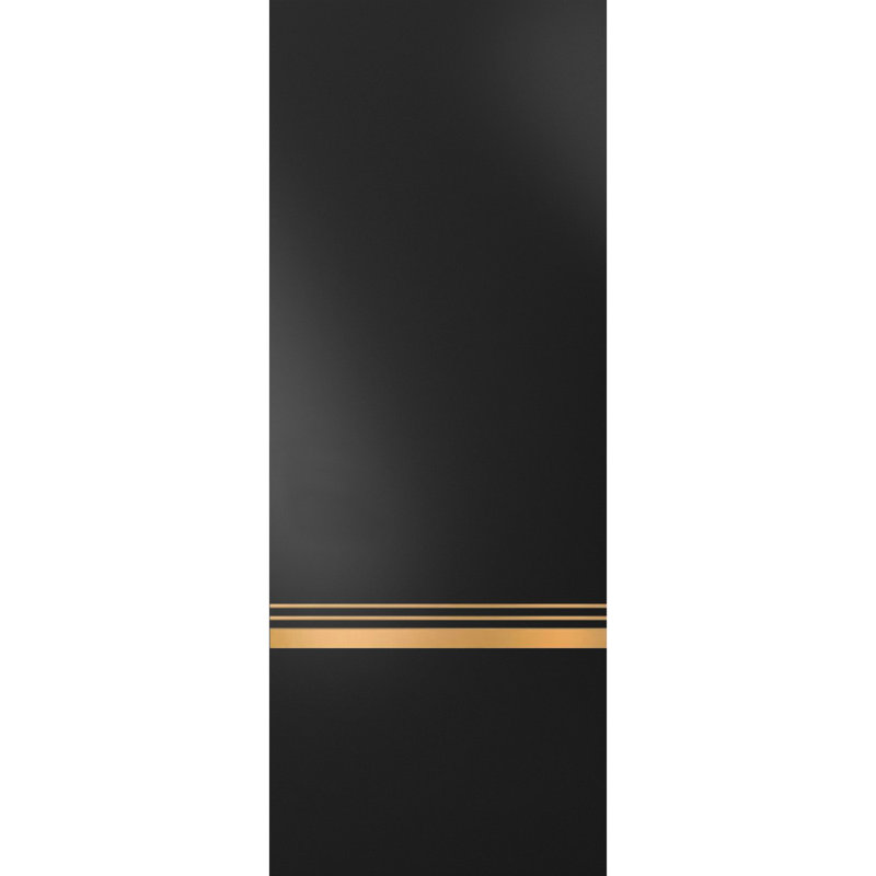 Porte de grange à panneaux en bois, Noir mat, 36 po x 80 po