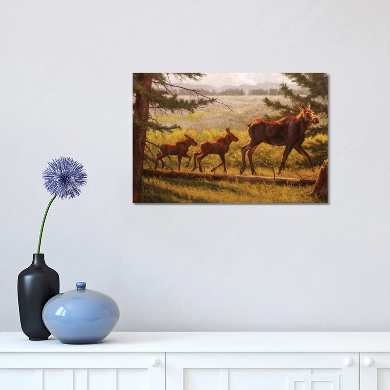 Double Caboose by Mark McKenna - Painting on Canvas, Wrapped Canvas, 30.48cm H x 45.72cm W x 1.91cm D