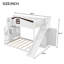 Twin over Full Bunk Bed with Storage Staircase-128986478