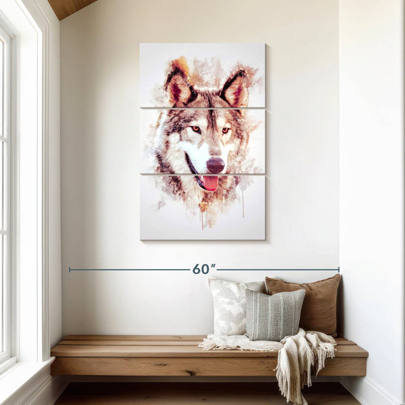 Brampt Wolf's Head, 45" H x 28" W
