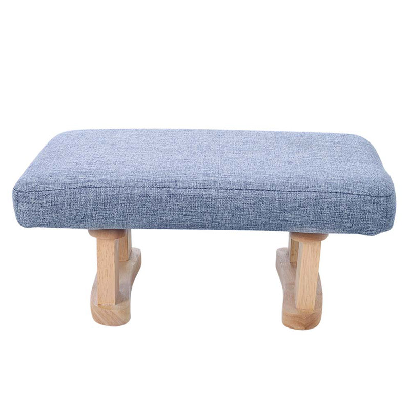 Rosie 40cm Wide Rectangle Solid Colour Ottoman, Blue