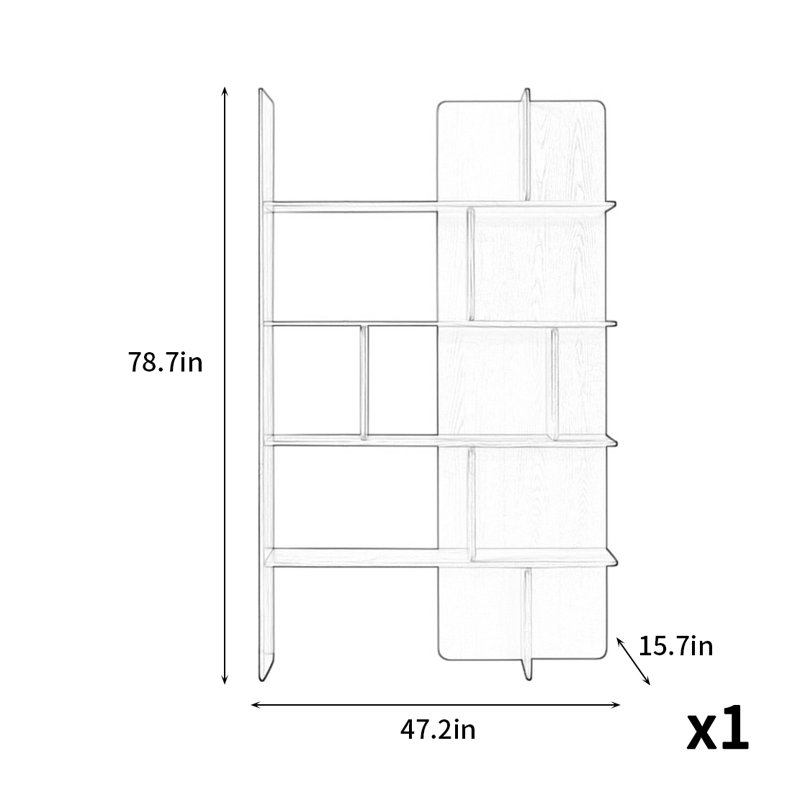 Bibliothèque de rangement simple et pratique