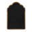 1 Piece Scalloped Wood Wall Mirror,Brown